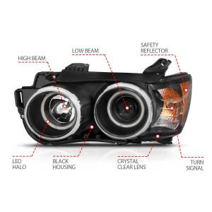 Anzo USA - 121488 | Anzo USA Projector Headlights w/ Halo Black (2012-2015 Sonic) - Image 4