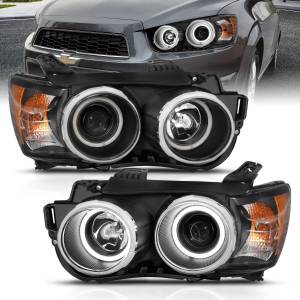 Anzo USA - 121488 | Anzo USA Projector Headlights w/ Halo Black (2012-2015 Sonic) - Image 6