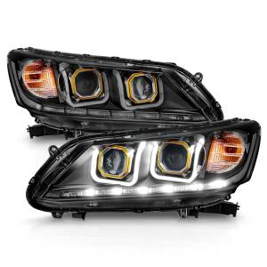 Anzo USA - 121492 | Anzo USA Projector Headlights w/ U-Bar Black (2013-2015 Accord 4 Door) - Image 2