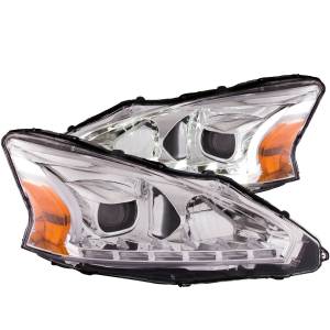 Anzo USA - 121501 | Anzo USA Projector Headlights Plank Style Chrome (2013-2015 Altima 4 Door) - Image 2