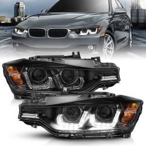 Anzo USA - 121504 | Anzo USA Projector Headlights w/ U-Bar Black (2012-2015 3 Series F30) - Image 6