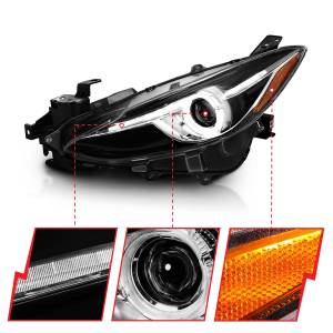 Anzo USA - 121522 | Anzo USA Projector Headlights w/ Halo Black (2014-2017 3) - Image 2