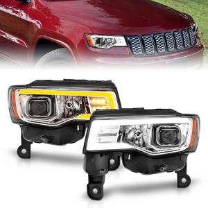 Anzo USA - 111419 | Anzo USA Projector Headlights Plank Style w/ Switchback Chrome (2017-2022 Grand Cherokee) - Image 7