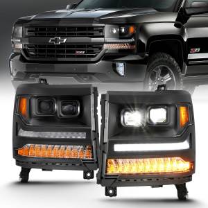 Anzo USA - 111420 | Anzo USA Led Projector Headlights Plank Style Black (2016-2018 Silverado 1500) - Image 8