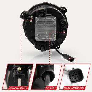 Anzo USA - 111466 | Anzo USA Led Projector Black (2018-2023 Wrangler JL | 2020-2023 Gladiator JT) - Image 3