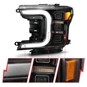 Anzo USA - 111519 | Anzo USA Full Led Projector Headlight w/ Light Bar Sequential Signal Black (2018-2020 F150 Pickup) - Image 2