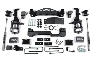 BDS1579H | BDS Suspension 6 Inch Lift Kit For Ford F-150 4WD | 2021-2024 | Rear 5 Inch Block Kit, Rear NX2 Nitro Series Shocks