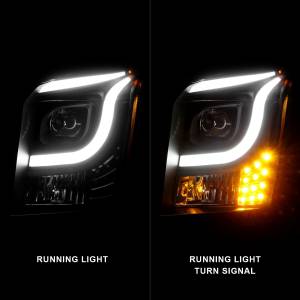 Anzo USA - 111535 | Anzo USA Projector Headlights w/ Light Bar Black (2015-2020 Yukon) - Image 6