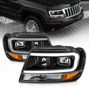 Anzo USA - 111537 | Anzo USA Crystal Headlights w/ Light Bar Black (1999-2004 Grand Cherokee) - Image 6