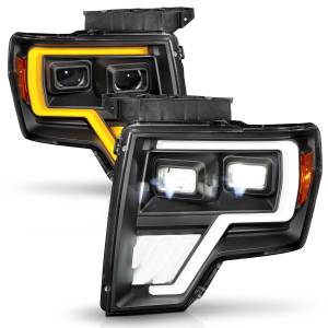 111606 | Anzo USA Full Led Projector Black Headlights w/ Initiation Feature (2009-2014 F150 Pickup)