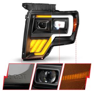 Anzo USA - 111606 | Anzo USA Full Led Projector Black Headlights w/ Initiation Feature (2009-2014 F150 Pickup) - Image 2
