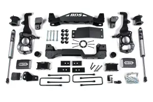 BDS1583FS | BDS Suspension 4 Inch Lift Kit For Ford F-150 4WD | 2021-2024 | Rear 3 Inch Block Kit, Rear Fox 2.0 Performance Series