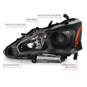 Anzo USA - 121549 | Anzo USA Projector Headlight Black (2013-2015 Altima 4dr) - Image 3