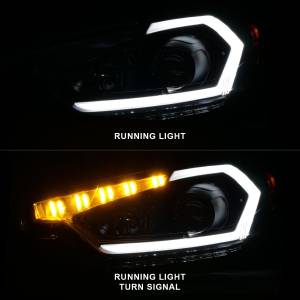 Anzo USA - 121562 | Anzo USA Projector Headlights w/ Light Bar Black Housing w/ DRL (2014-2016 Forte) - Image 5