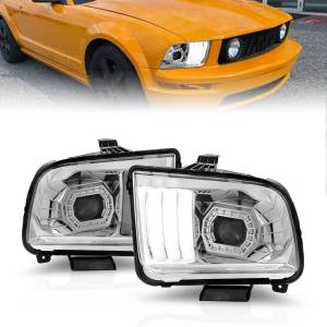 Anzo USA - 121567 | Anzo USA Projector Headlights w/ Light Bar Chrome Housing (2005-2009 Mustang) - Image 6