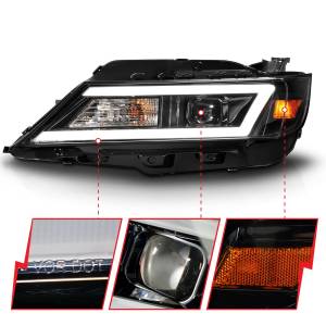 Anzo USA - 121574 | Anzo USA Square Projector LED Bar Headlights w/ Black Housing (2014-2020 Impala) - Image 2