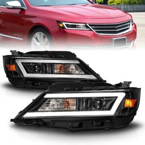 Anzo USA - 121574 | Anzo USA Square Projector LED Bar Headlights w/ Black Housing (2014-2020 Impala) - Image 6