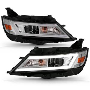 121575 | Anzo USA Square Projector LED Bar Headlights w/ Chrome Housing (2014-2020 Impala)