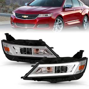 Anzo USA - 121575 | Anzo USA Square Projector LED Bar Headlights w/ Chrome Housing (2014-2020 Impala) - Image 6