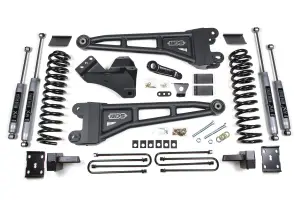 BDS1596H | BDS Suspension 4 Inch Lift Kit With Radius Arm For Ford F-250/F-350 Super Duty 4WD | 2011-2016 | Diesel | Rear Lift 4 Inch Block, NX2 Nitro Series Shocks