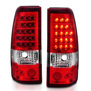311007 | Anzo USA LED Taillights Red/Clear (2003-2006 Silverado 1500, 2500, 3500)