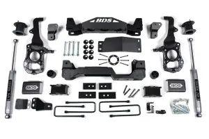 BDS1900H | BDS Suspension 6 Inch Lift Kit For Ford F-150 4WD | 2021-2024 | Rear 4 Inch Block Kit, Rear NX2 Nitro Shocks