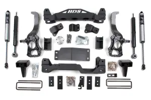 BDS1919FS | BDS Suspension 6 Inch Lift Kit For Ford F-150 4WD | 2009-2013 | Rear 4 Inch Block Kit, Rear Fox 2.0 Performance Series Shocks