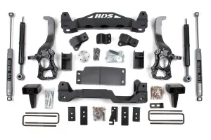 BDS1919H | BDS Suspension 6 Inch Lift Kit For Ford F-150 4WD | 2009-2013 | Rear 4 Inch Block Kit, NX2 Nitro Series Shocks