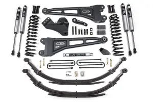 BDS1933FS | BDS Suspension 4 Inch Lift Kit With Radius Arm For Ford F-250/F-350 Super Duty 4WD | 2005-2007 | Diesel | Rear Lift Leaf Springs, Fox 2.0 Performance Series Shocks