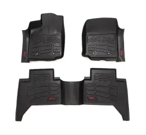 SM71216 | Rough Country Sure Fit Floor Mats For Toyota Tacoma 2WD/4WD | 2016-2023 | Crew Cab | Front & Rear