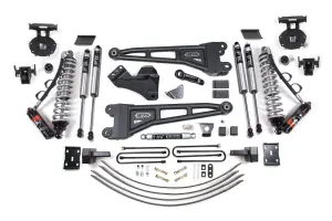 BDS1944FPE | BDS Suspension 6 Inch Lift Kit With Radius Arm & Fox 2.5 Performance Elite Coil-over Conversion For Ford F-250/F-350 Super Duty 4WD | 2005-2007 | Diesel | Rear Lift 4 Inch Block Kit + Add A Leaf Without Overload