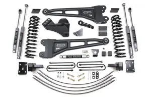 BDS1944H | BDS Suspension 6 Inch Lift Kit With Radius Arm For Ford F-250/F-350 Super Duty 4WD | 2005-2007 | Diesel | Rear Lift 4 Inch Block Kit + Add A Leaf Without Overload, NX2 Nitro Series Shocks