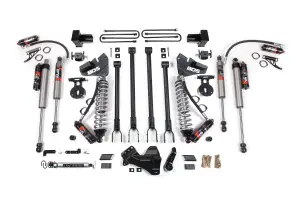 BDS1965FPE | BDS Suspension 4 Inch Lift Kit With 4 Link & Fox 2.5 Performance Elite Coil-over Conversion For Ford F-250/F-350 Super Duty 4WD | 2017-2019 | Diesel | Rear Lift 5 Inch Block With 3 Leaf Main, Fox 2.5 Performance Elite