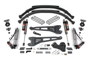 BDS2211FPE | BDS Suspension 5 Inch Lift Kit With Radius Arm & Fox 2.5 Performance Elite Coil-Over Conversion For Ford F-250 / F-350 Super Duty 4WD | 2023-2024 | Diesel | Rear Lift Leaf Springs, Fox 2.5 Performance Elite Shocks