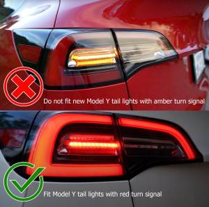 AlphaREX - 601020 | AlphaRex PRO-Series LED Tail Lights For Tesla Model 3 (2017-2023) / Model Y Without Stock Amber Turn Signal (2020-2024) | Red Smoke - Image 5