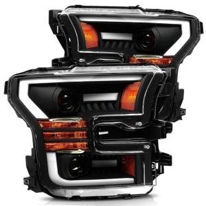 AlphaREX - 880156 | AlphaRex PRO-Series Halogen Projector Headlights For Ford F-150 (2015-2017) | Black - Image 1