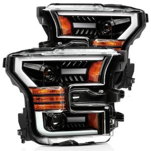 880158 | AlphaRex PRO-Series Halogen Projector Headlights For Ford F-150 (2015-2017) | Jet Black