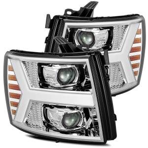 AlphaREX - 880204 | AlphaRex PRO-Series Halogen Projector Headlights For Chevrolet Silverado 1500 / 2500 HD / 3500 HD (2007-2013) | Chrome - Image 1