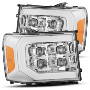 880607 | AlphaRex NOVA-Series LED Projector Headlights For GMC Sierra 1500 / 2500 HD / 3500 HD (2007-2013) | Chrome