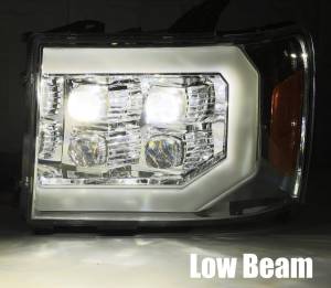 AlphaREX - 880607 | AlphaRex NOVA-Series LED Projector Headlights For GMC Sierra 1500 / 2500 HD / 3500 HD (2007-2013) | Chrome - Image 6