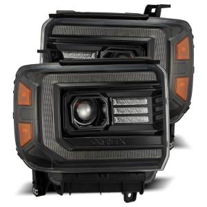 880612 | AlphaRex PRO-Series Halogen Projector Headlights For GMC Sierra (2014-2018) | Alpha-Black