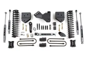 BDS542H | BDS Suspension 4 Inch Lift Kit For Ford F-250/F-350 Super Duty 4WD | 2008-2010 | Gas | Rear Lift Block Kit Without Factory Overload, NX2 Nitro Series Shocks