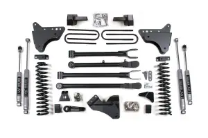 BDS544H | BDS Suspension 4 Inch Lift Kit With 4 Link For Ford F-250/F-350 Super Duty 4WD | 2008-2010 | Gas | Rear Lift Block Kit Without Factory Overload, NX2 Nitro Series Shocks