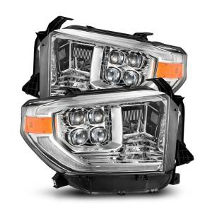 880831 | AlphaRex MK II NOVA-Series LED Projector Headlights Toyota Tundra (2014-2021) | DRL (White/Amber) | Chrome