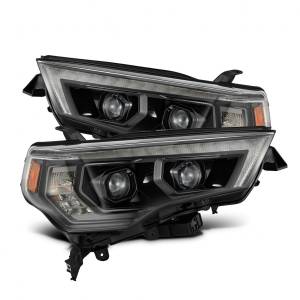 880849 | AlphaRex MK II PRO-Series Halogen Projector Headlights For Toyota 4Runner (2014-2023) | DRL (White/Amber) | Alpha-Black