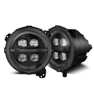 880867 | AlphaRex NOVA-Series LED Projector Headlights Jeep Wrangler JL/Gladiator JT (2018-2024) | Alpha-black