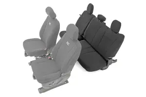Rough Country - 91017 | Rough Country Neoprene Seat Cover For Ford F-150 Pickup (2015-2023), Tremor (2021-2023), Lightning (2022-2023) / F-250/F-350 Super Duty (2017-2023) | Second Row, No Fold-Down Armrest In Rear - Image 1