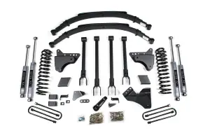 BDS551H | BDS Suspension 6 Inch Lift Kit With 4 Link For Ford F-250/F-350 Super Duty 4WD | 2008-2010 | Gas | Rear Lift Leaf Springs, NX2 Nitro Series Shocks