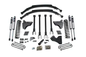 BDS553FS | BDS Suspension 6 Inch Lift Kit With 4 Link For Ford F-250/F-350 Super Duty 4WD | 2008-2010 | Diesel | Rear Lift Leaf Springs, Fox 2.0 Performance Series Shocks