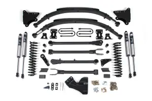 BDS555FS | BDS Suspension 4 Inch Lift Kit With 4 Link For Ford F-250/F-350 Super Duty 4WD | 2008-2010 | Diesel | Rear Lift Leaf Springs, Fox 2.0 Performance Series Shocks